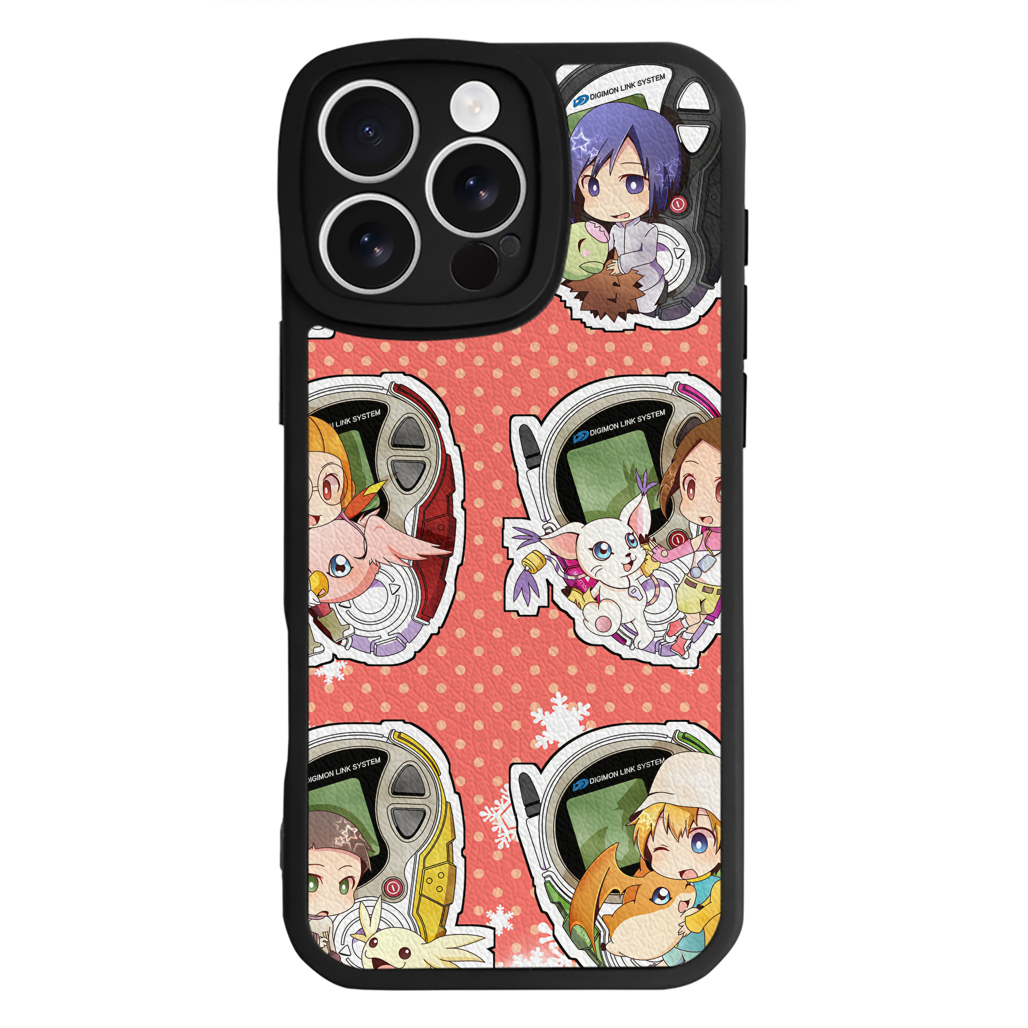 （画像用） Digimon デジタルモンスター/デジモン 【iPhone 16シリーズ対応】シリコンスマホケース（レザー調） 材質：シリコン